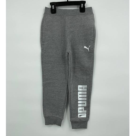 Puma Boys Gray Elastic Waist Tapered Leg Activewear Jogger Sweatpants NEW Size 6 - Picture 10 of 11
